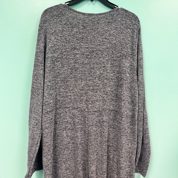 Suzanne betro simple heather navy pocket button-front wide leg jumpsuit size xl - Picture 6 of 6